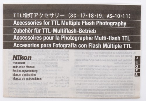 Nikon foglio uso - , sc-17